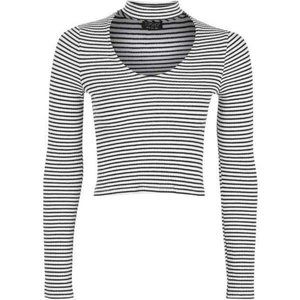 Topshop striped crop top with choker, 4